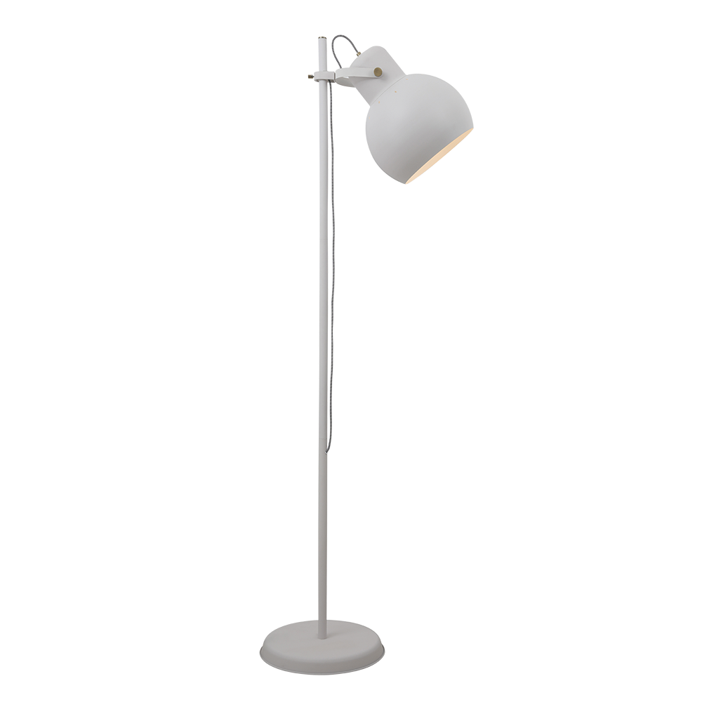 Mento White with Antique Brass Modern Floor Lamp