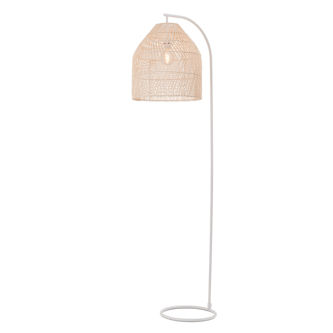 Sawyer Natural Rattan Modern Floor Lamp