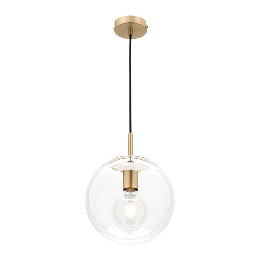Madrid Small Brass and Glass Sphere Pendant
