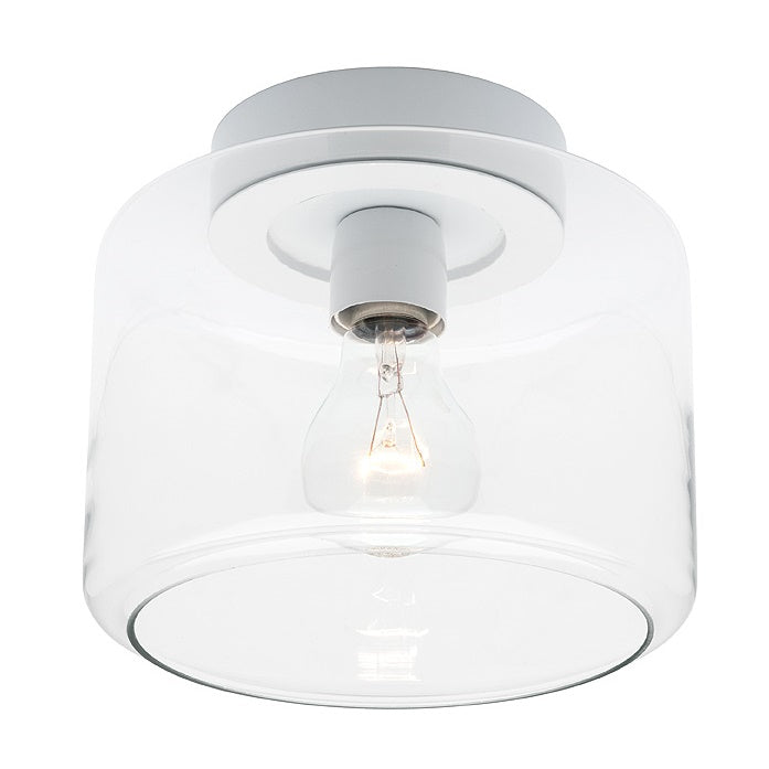 Blasko White Metalware and Clear Glass Drum DIY Batten Fix