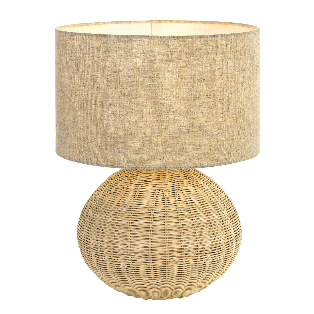 Mohan Sand Rattan Woven Ball Table Lamp