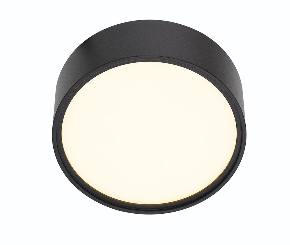 Nara 18w Black Tri Colour Dimmable Frame Puck LED Oyster