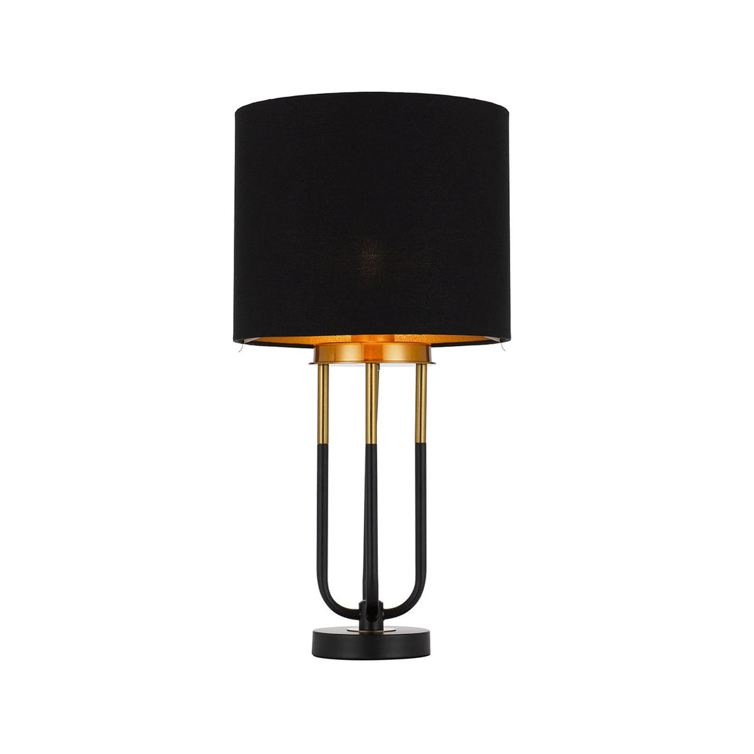 Negas Black with Antique Gold Modern Table Lamp