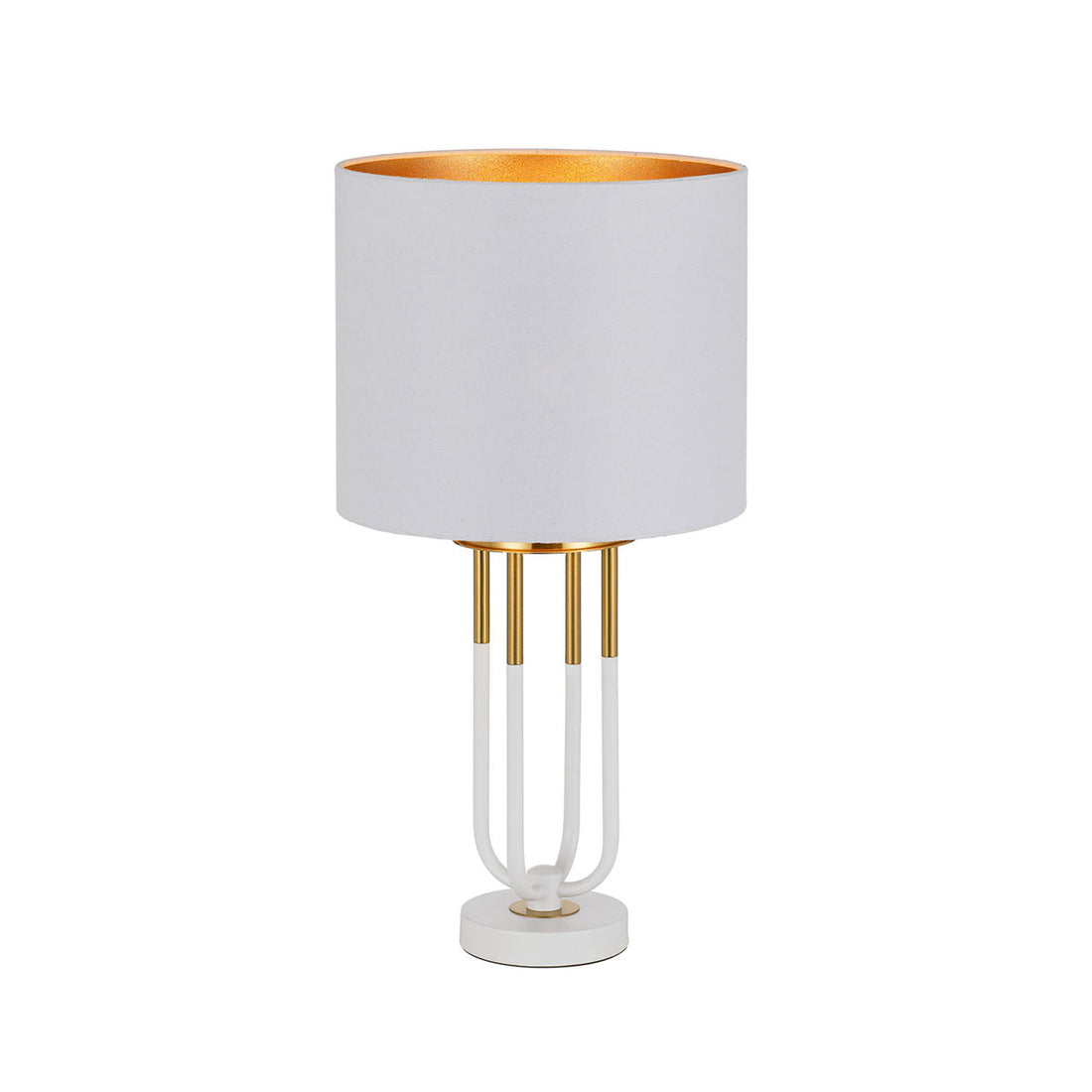 Negas White with Antique Gold Modern Table Lamp