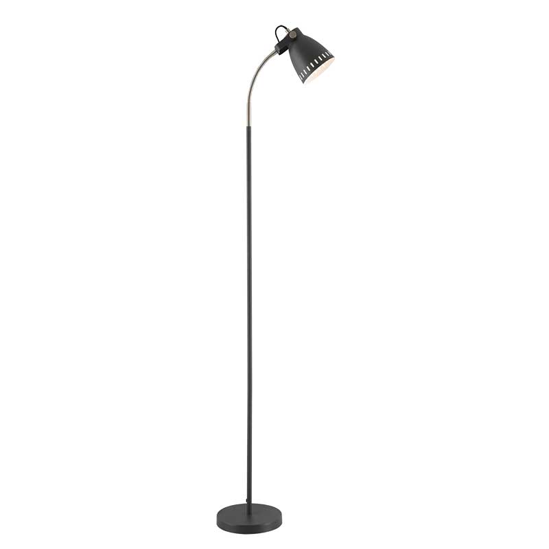 Nova Dark Grey Adjustable Gooseneck Floor Lamp