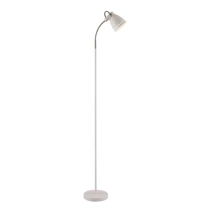 Nova White Adjustable Gooseneck Floor Lamp