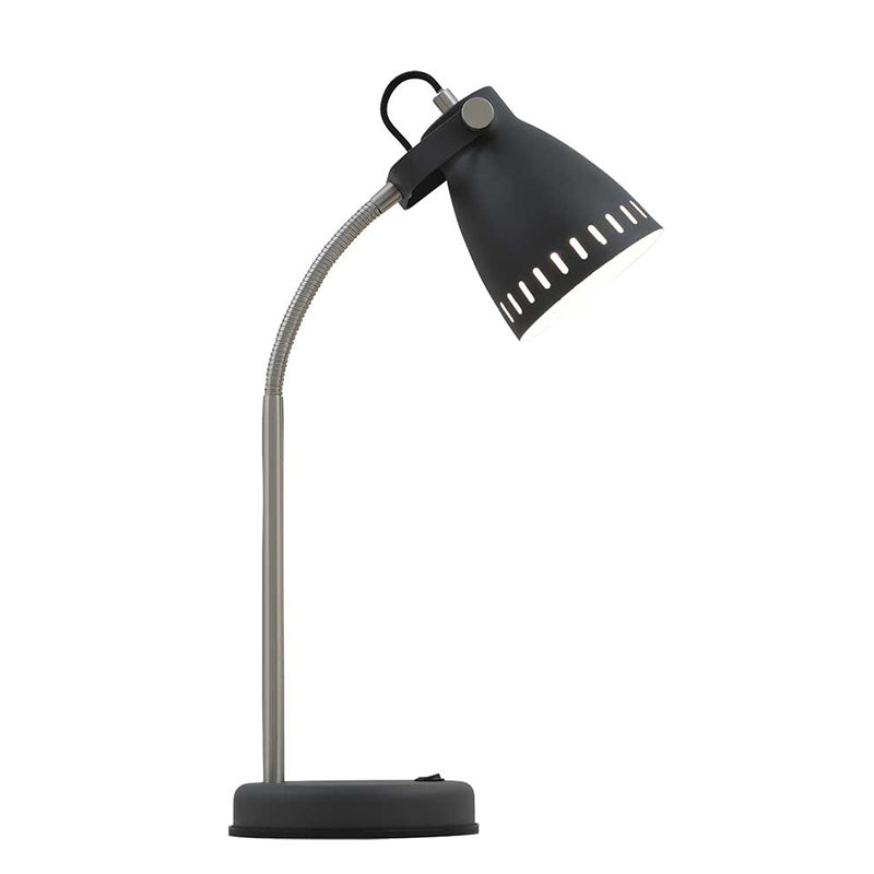 Nova Dark Grey Adjustable Gooseneck Table Lamp