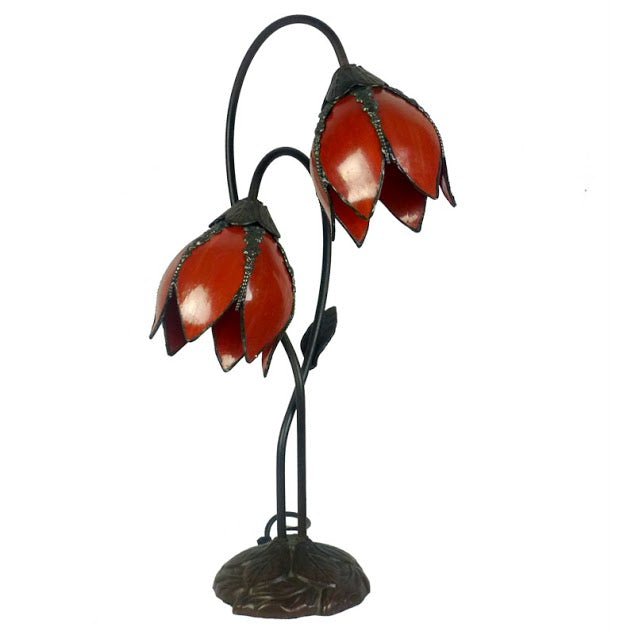 Gentiana Twin Red Table Lamp