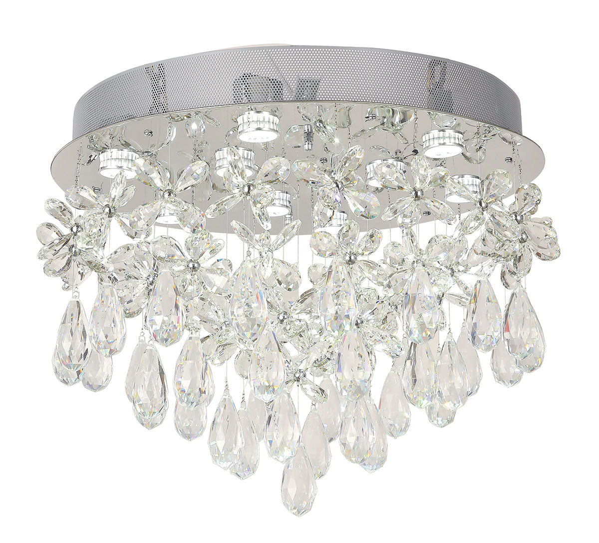 Paradis 60cm Butterfly Crystal and Chrome Close to Ceiling