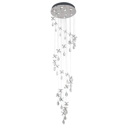 Paradis 251cm Butterfly Crystal and Chrome Pendant