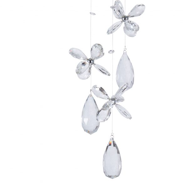 Paradis 135cm Butterfly Crystal and Chrome Pendant