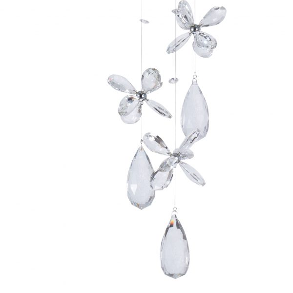 Paradis 1 light Butterfly Crystal and Chrome Pendant