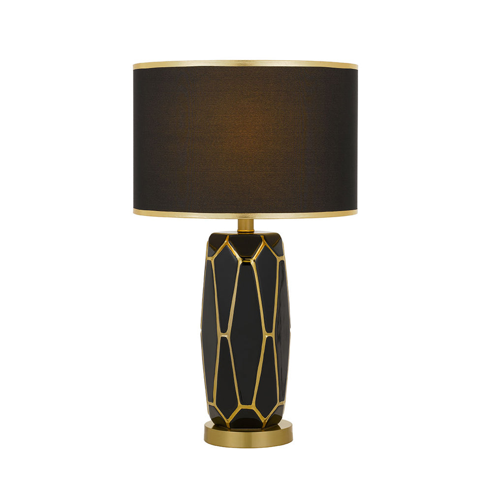 Pastor Black and Gold Ceramic Elegant Table Lamp
