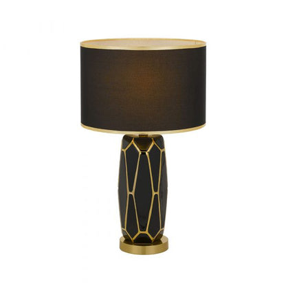 Pastor Black and Gold Ceramic Elegant Table Lamp