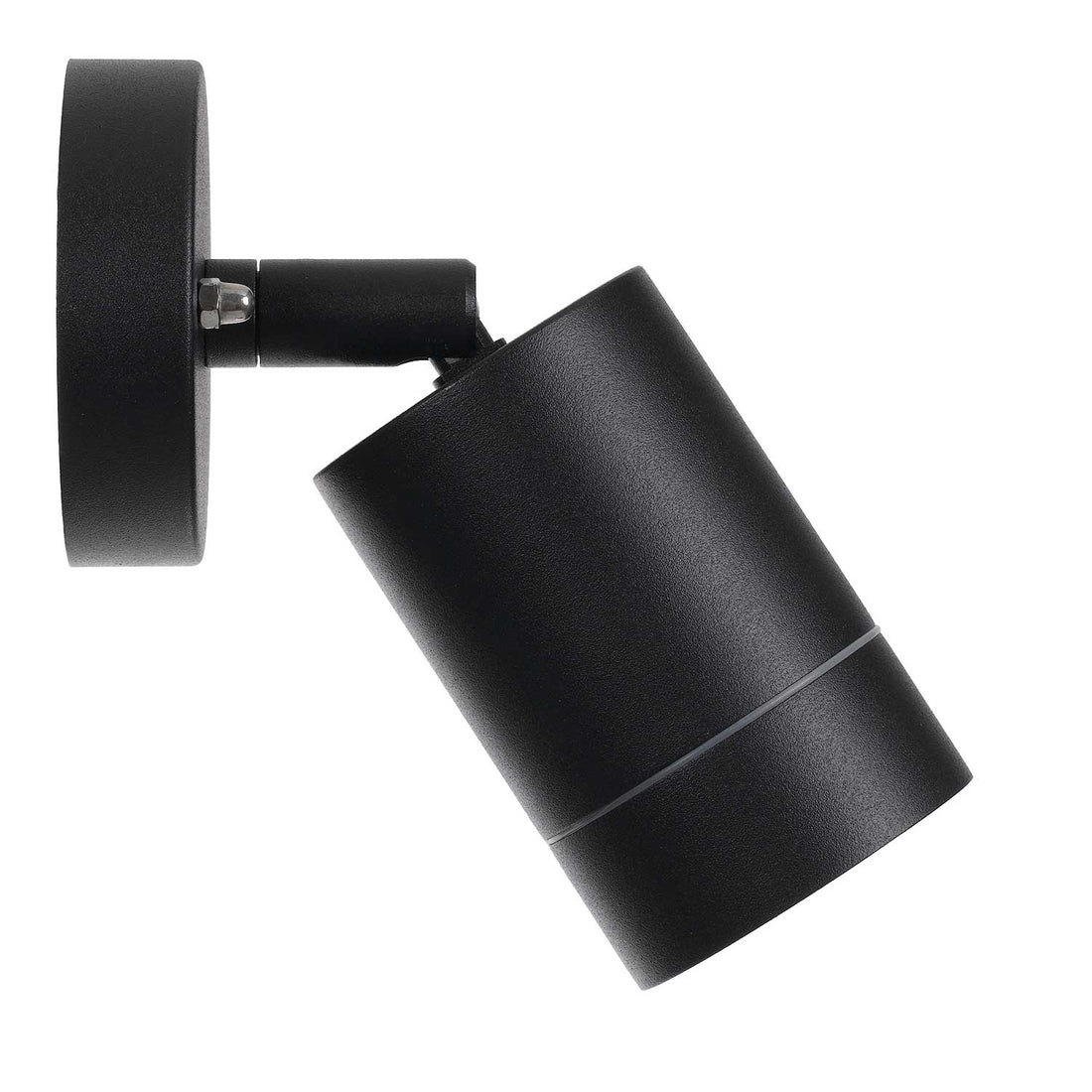 Peak Single Black Adjustable Cylinder Exterior Wall Light