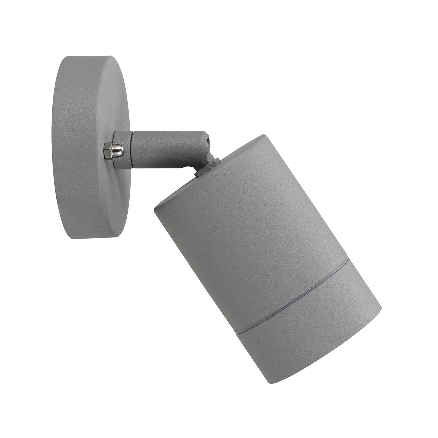 Peak Single Silver Adjustable Cylinder Exterior Wall Light