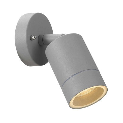 Peak Single Silver Adjustable Cylinder Exterior Wall Light