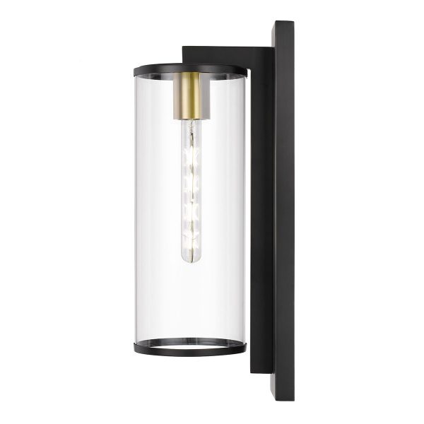 Perova 50cm Black Cylindrical Modern Outdoor Coach Light