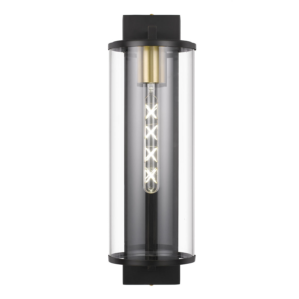 Perova 50cm Black Cylindrical Modern Outdoor Coach Light