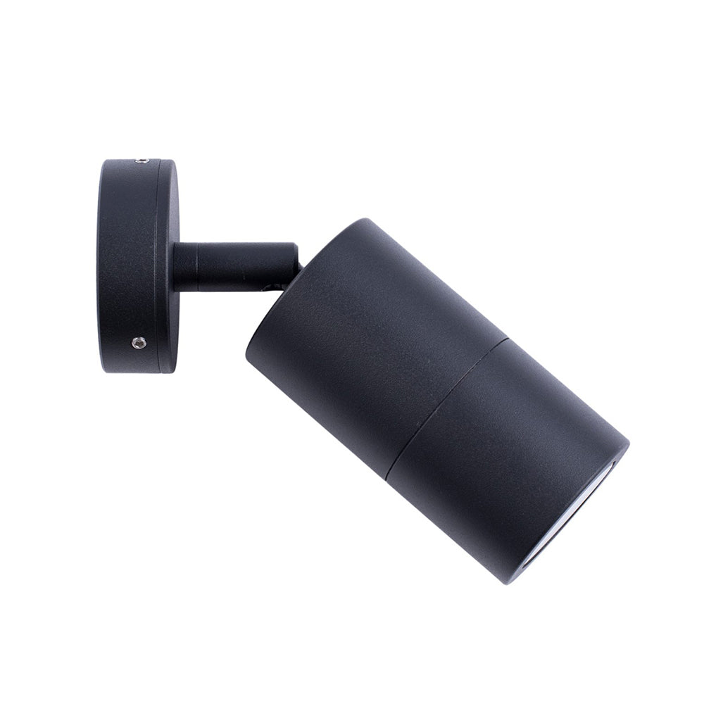 1 Light Black Adjustable Cylinder Wall Light