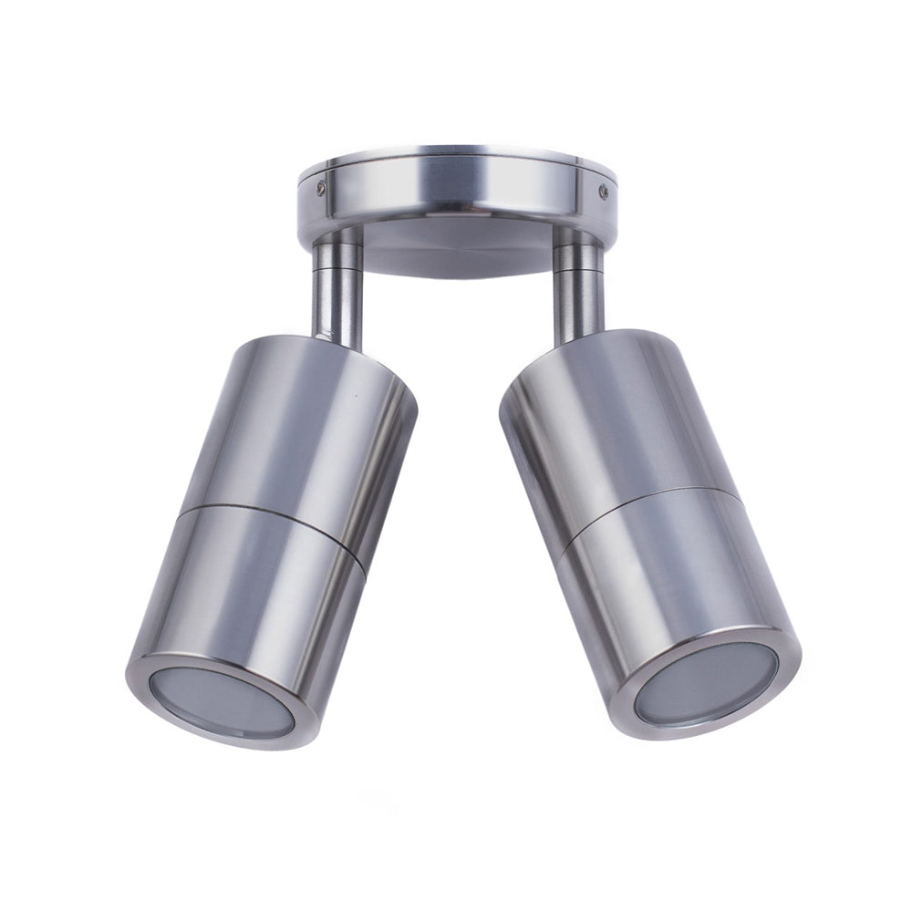 2 Light Titanium Adjustable Cylinder Wall Light