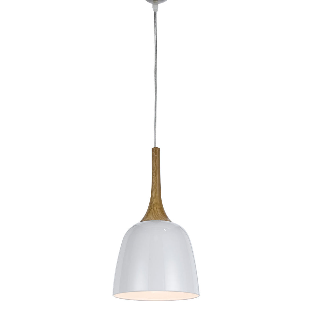 Polk 20 White and Oak Modern Pendant