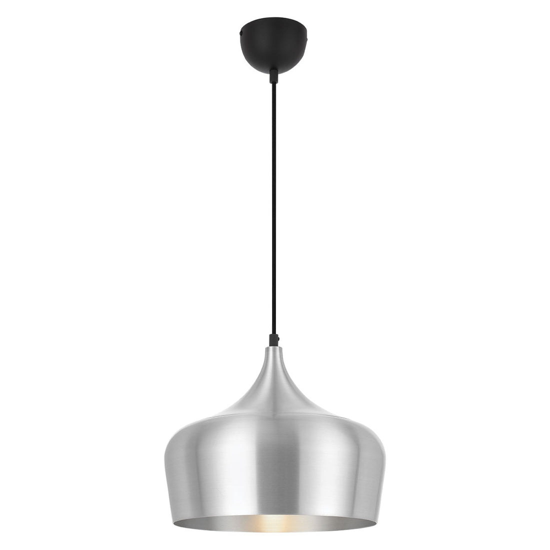 Polk 30 Aluminium with Black Modern Pendant