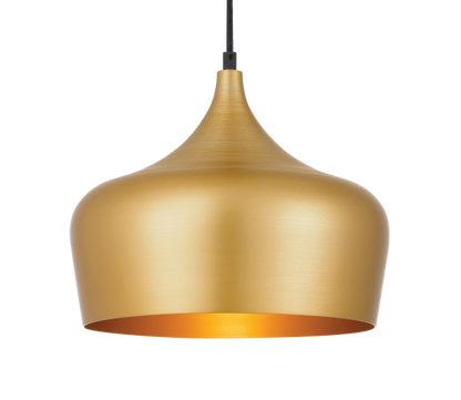 Polk 30 Gold with Black Modern Pendant