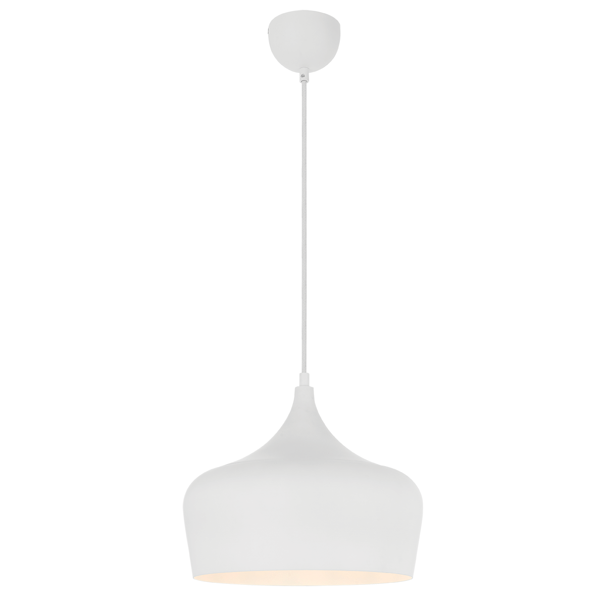 Polk 30 White with White Modern Pendant