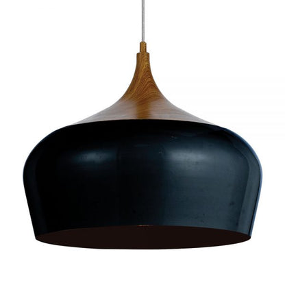 Polk 46 Black and Oak Modern Pendant