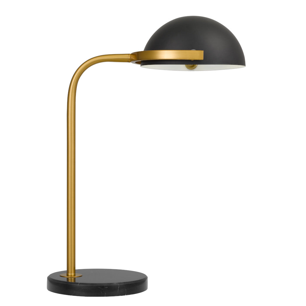 Pollard Black with Antique Gold and Marble Modern Table Lamp