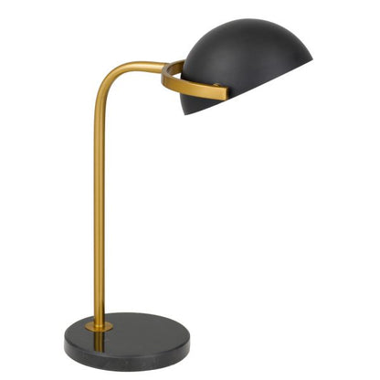 Pollard Black with Antique Gold and Marble Modern Table Lamp