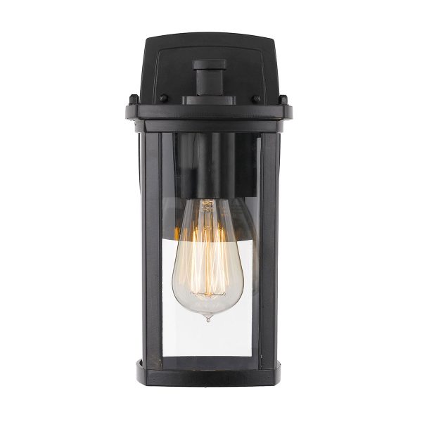 Reese 135 Modern Clear Glass Coach Light Exterior Light