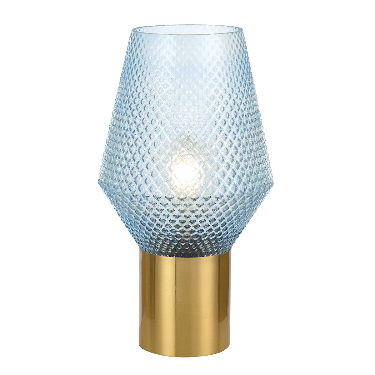 Rene Blue and Antique Gold Industrial Table Lamp