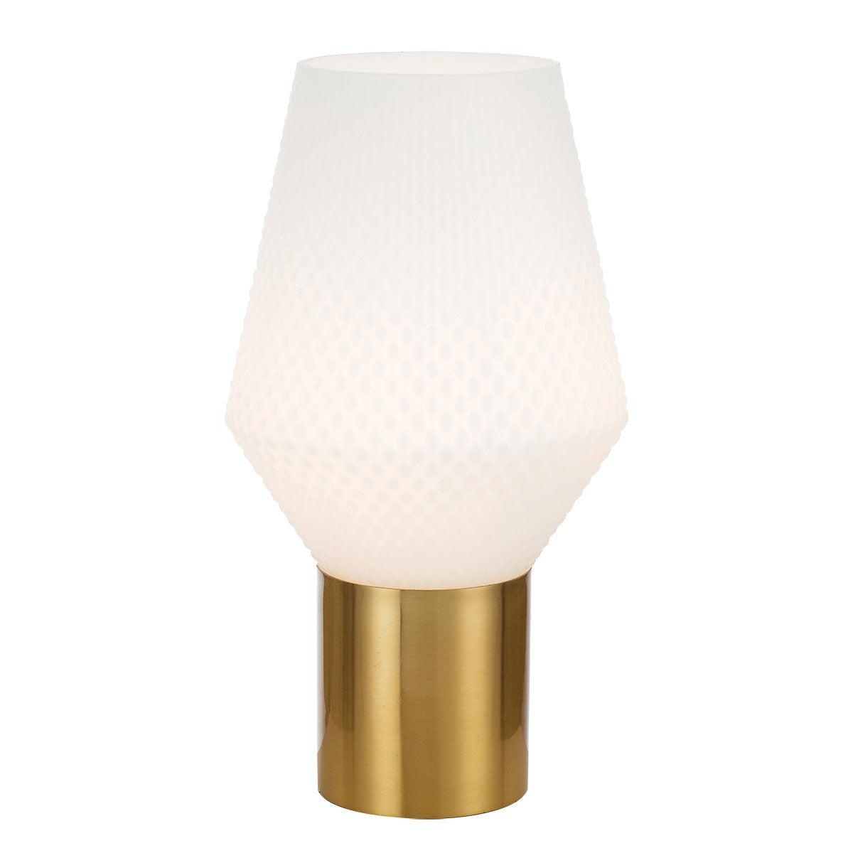 Rene Opal Matt and Antique Gold Industrial Table Lamp