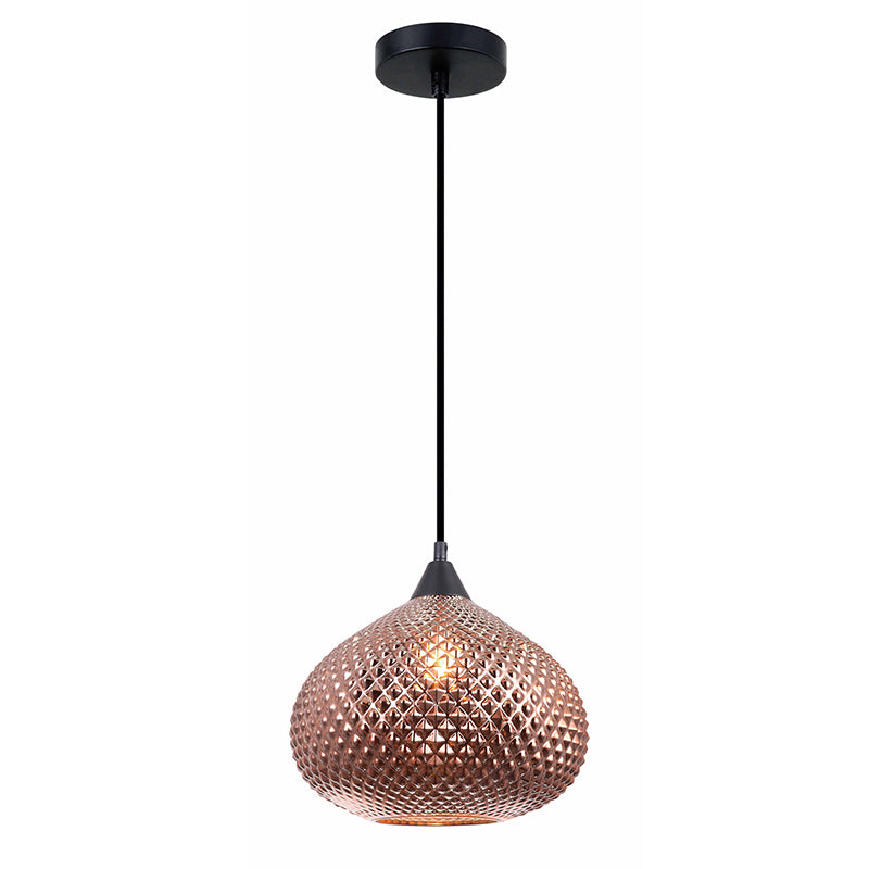 Rictus1 Copper Textured Glass 290mm Modern Pendant