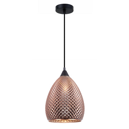 Rictus3 Copper Textured Glass 225mm Modern Pendant