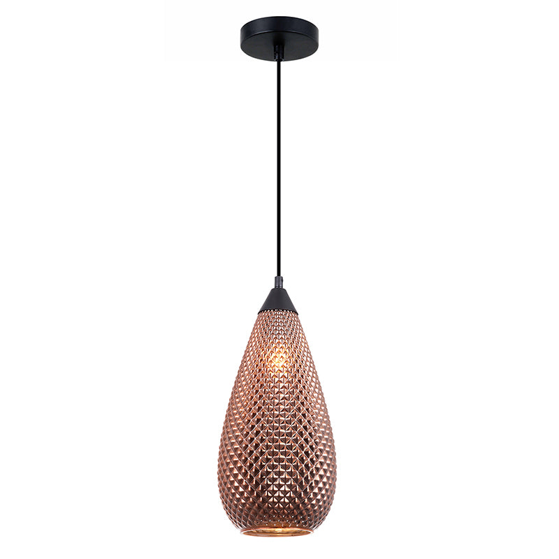 Rictus5 Copper Textured Glass 180mm Modern Pendant