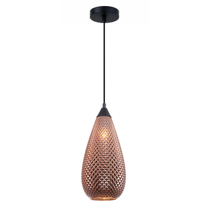 Rictus5 Copper Textured Glass 180mm Modern Pendant