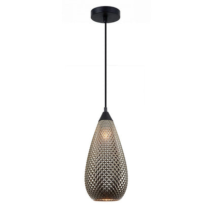 Rictus6 Chrome Textured Glass 180mm Modern Pendant