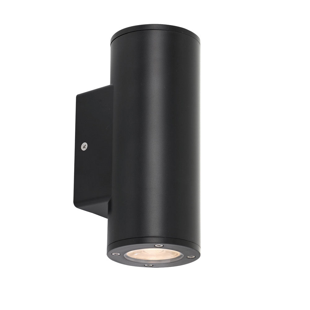 Rvin Black Cylinder Pillar Up/Down Wall Exterior