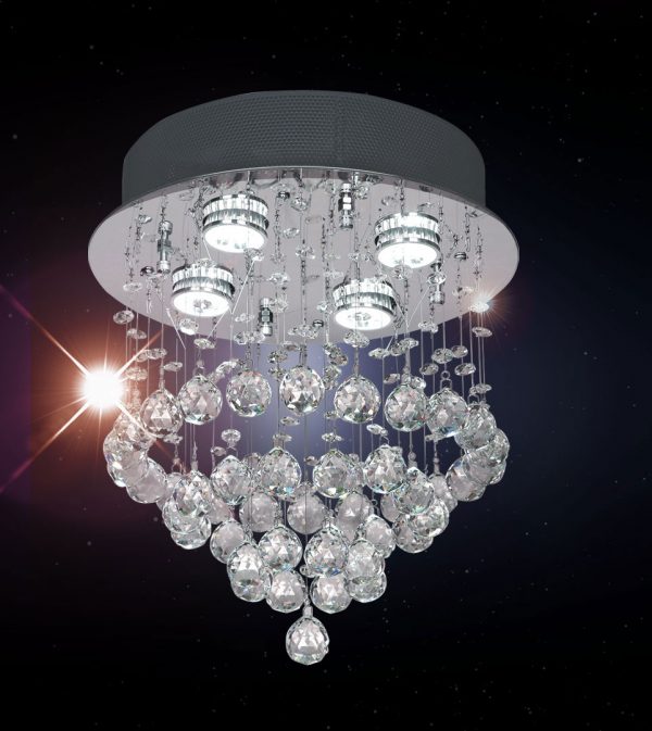 Savina 320mm Spiral Crystal Close to Ceiling