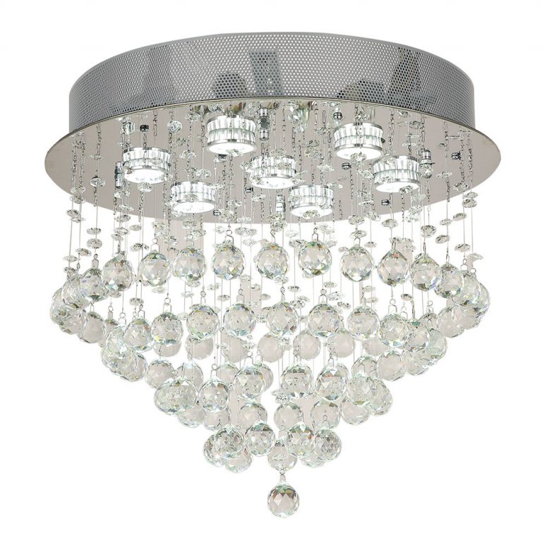 Savina 450mm Spiral Crystal Close to Ceiling