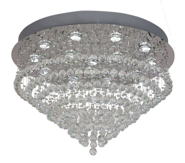 Savina 730mm Spiral Crystal Close to Ceiling