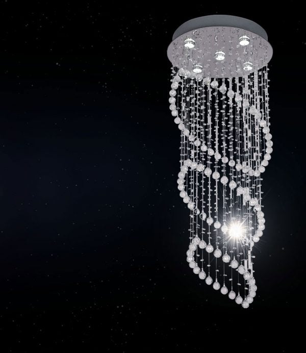 Savina 1200mm Spiral Crystal Pendant