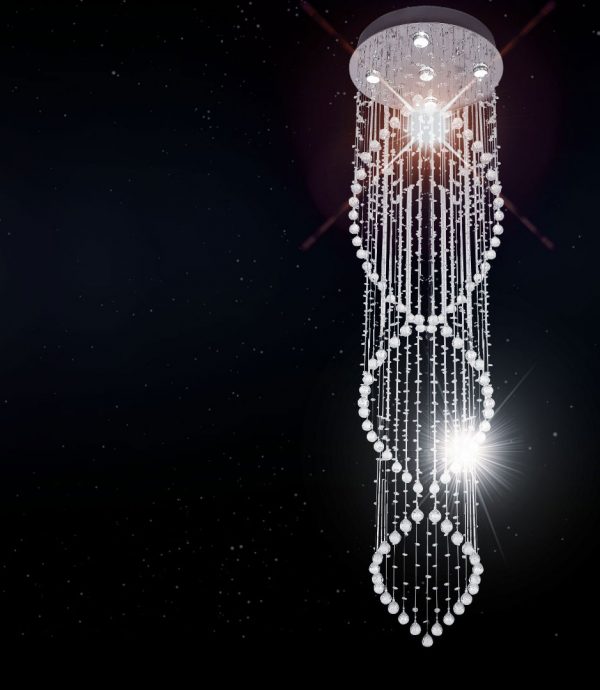 Savina 1800mm Spiral Crystal Pendant