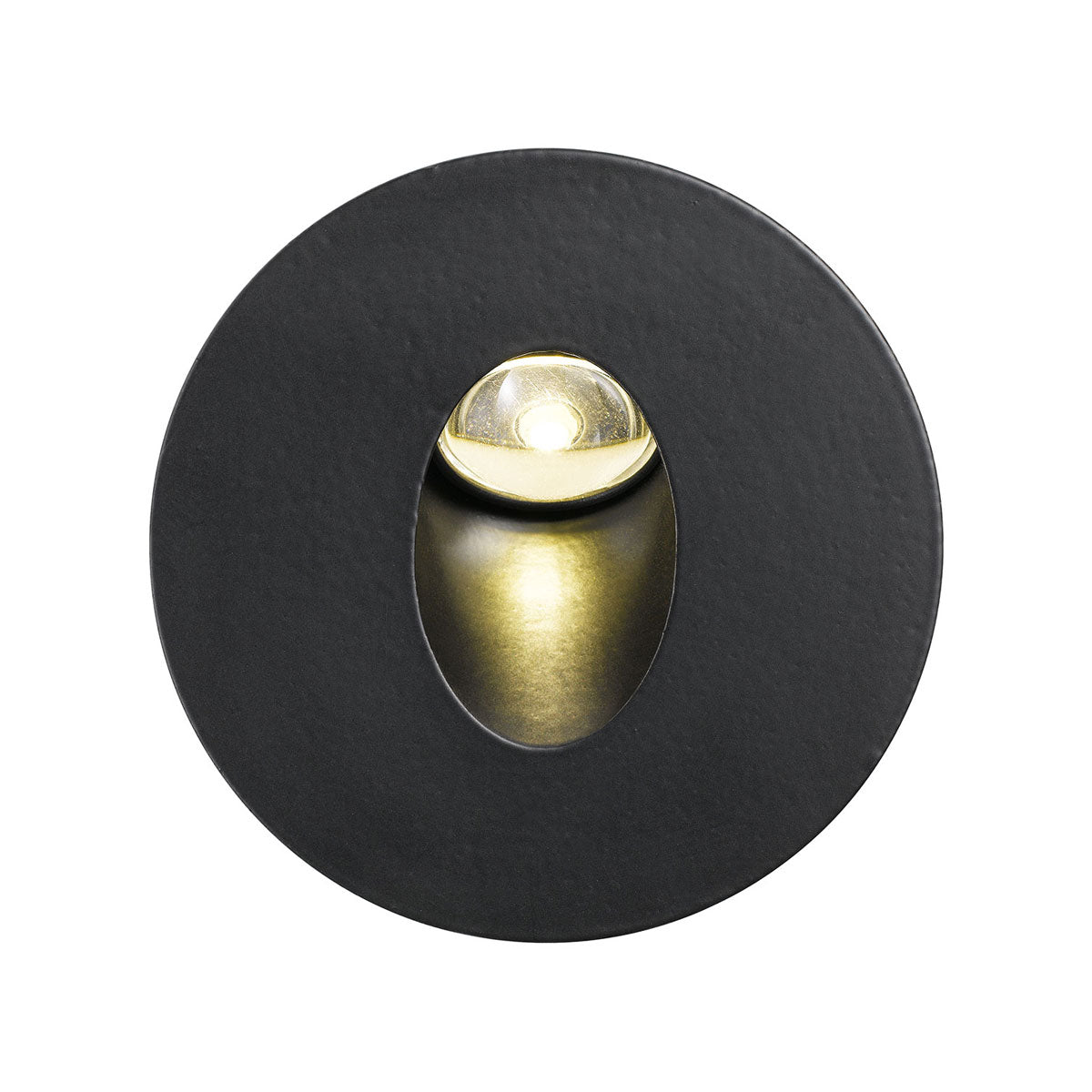 Snap Round Black Fascia LED Recessed Stair Wall Light