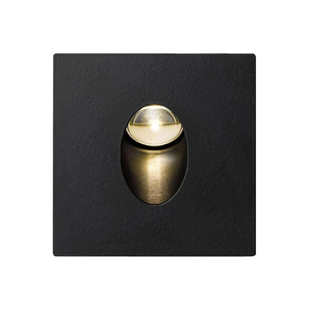 Snap Square Black Fascia LED Recessed Stair Wall Light