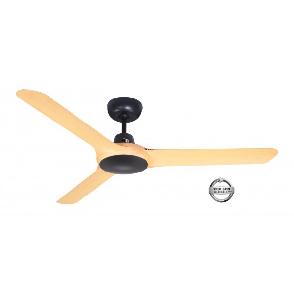 Spyda 50&quot;/1250mm 3-Blade Bamboo ABS Plastic Ceiling Fan By Ventair