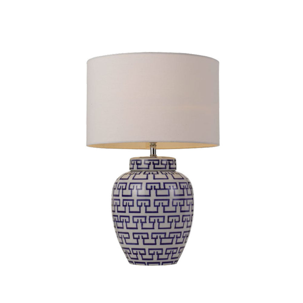 Ting Blue and White Scroll Vase Table Lamp